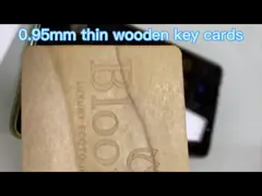 1K выгравировало печатание цифров визитных карточек NFC деревянное video