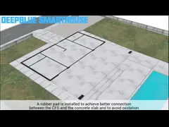 Легкоразмерная стальная рама сборные металлические автостоянки низкая стоимость быстрая сборка video