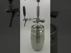 Высокие многоразовые бочонки пива 5 литров мини, SS304 домашнее пиво бочонка 5 литров мини video