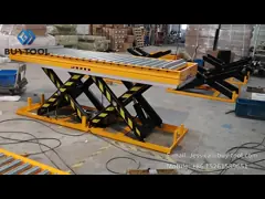 1 тонна верхняя часть ролика 2 тонн резиновая гидравлическая Scissor переход древесины вагонетки таблицы подъема video