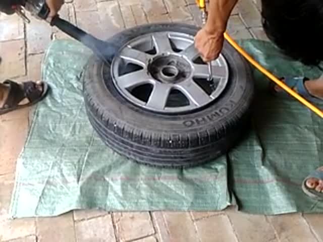 Steel Length 85cm Tire Bead Seater Tank CE Passed