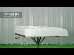 Слой PU холста водоустойчивой ссадины людей располагаясь лагерем шатра 2-3 крыши устойчивый video