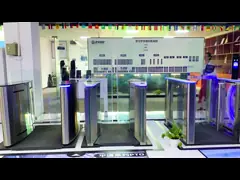 Ворота турникета барьера качания распознавания лиц SS304 для аэропортов video