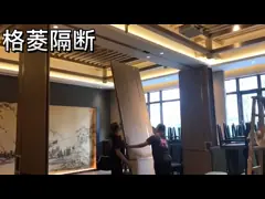 110mm Yellow Wood Surface Movable Partition Wall For Five Star Hotel