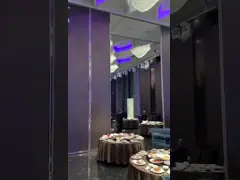 80mm Fabric Cushion Operable Partition Wall Panels With POM Hanging Wheels