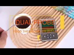 Высокая двойная нержавеющая сталь LCD зонда 304 термометра мяса БАРБЕКЮ Temp Multi video