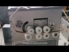 Шестиугольные алюминиевые профили мебели рамки зеркала для показа изображения video