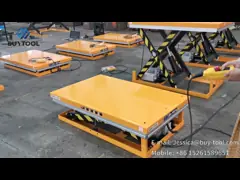 Гидравлическая моторизованная рабочая платформа лифта тележки таблицы подъема фиксированная video