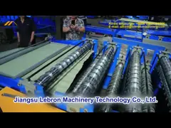 Голубой крен двойного слоя цвета формируя палубу пола машины двойную свертывает бывшее video