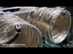 Почищенная щеткой рамка зеркала установки стены алюминиевая для одевать макияж 800mm 90cm video