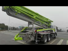 47M используемая тележка конкретного смесителя шасси Benz заграждения конкретного насоса ZOOMLION video