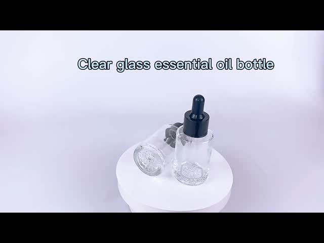 Round Frosted 20/410 Empty Dropper Bottles Custom Amber Pump