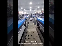 Серии 100% запаса ткани голубых джинсов Twill индиго ткани джинсовой ткани большей части ткани джинсов video