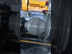 автомат для резки CNC двойных лезвий 500mm каменный для мраморного столбца балясины гранита video