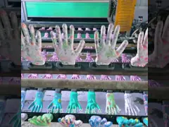 Перчатки работы сада Pu вкладыша полиэстера цветут печатание для женщин video