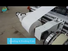 Крен бумаги слон крена высокой эффективности, который нужно свернуть разрезающ перематывать машину video