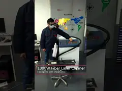 China Mini 50W 100W Suitcase Laser Rust Removal Equipment For Historical Sculpture supplier