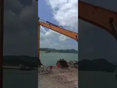 КАТ245 20м длиной достигают достигаемость 21400мм заграждений экскаватора максимальную 0,8 Кум ведро утеса video