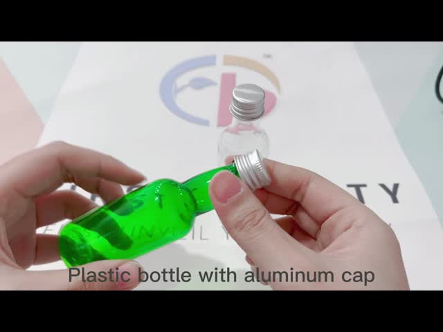 Пластиковый размер шеи бутылки 100ml брызг зеленого цвета косметический длинный привинчивает горячий штемпелевать видео