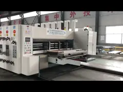 Сертификат Ce изготовленной на заказ цепи машины Slotter принтера Flexo цвета питаясь video