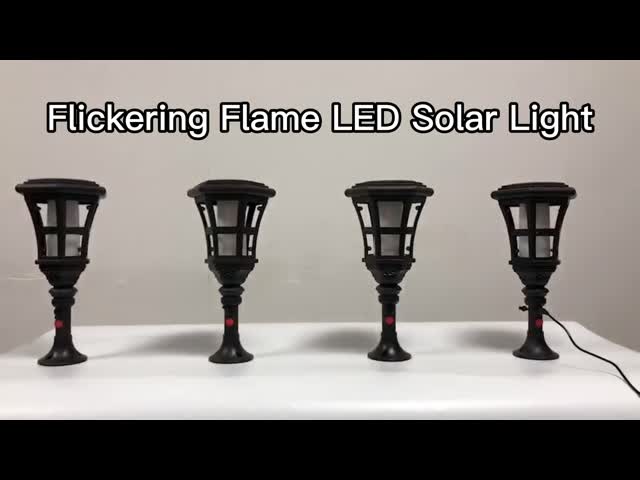 мелькать 7.2W пылает света пламени солнечных светов солнечные для светов столба пути двора Graden видео