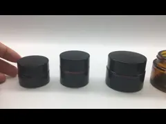 мини стеклянный косметический опарник цвета 120ml Амбер Брауна опарника 5g стеклянный video