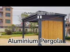 Outdoor Sunshade Manual Louvered Pergola Patio Waterproof Garden Gazebo 10' × 12' video