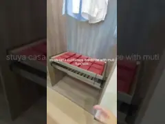 шкаф двери качания дизайнов шкафа спальни хозяев 2500mm высокий с зеркалом и ящиками video