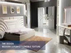 Деревянная королевская кровать 1800*2000mm стиля набора спальни ПК панели 5 французская video