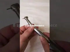 Кнопка вращающего момента воды 8 брызг Handpiece зубоврачебной пневматической турбины СИД электрическая video