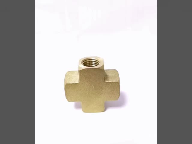 1/4" Brass Cross FIP Brass Fitting Pipe CNC Provide OEM