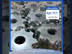 Анфас карбид TCT наклонил резцы с барабанчиками, валами и прокладками video