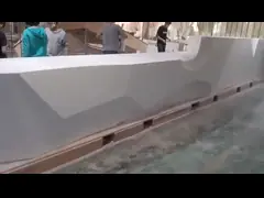 счетчик 9.2m большой служа передний для приемной гостиницы или спортзала акриловой твердой поверхностной белой video