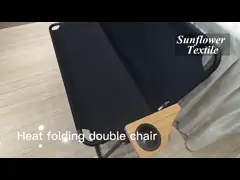 100 X 40.5 X 74cm 600D Waterproof Oxford Heated Folding Chair Garden Heat Chair video