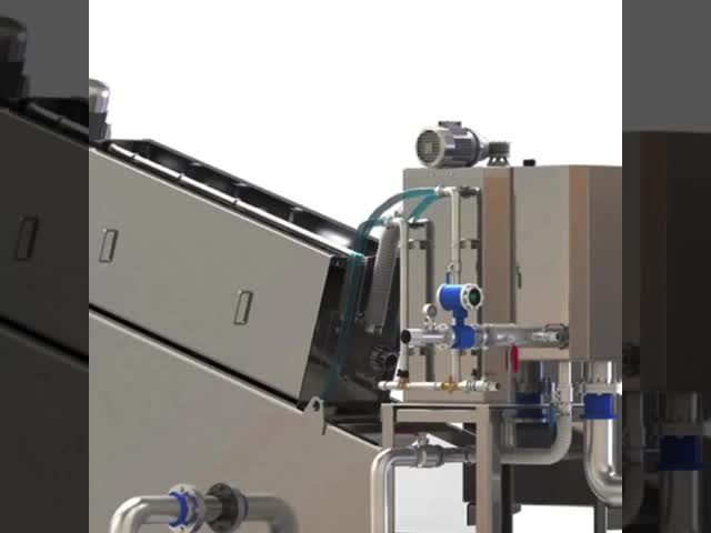 Stainless Multi Disc Screw Press Treatment Sludge Dewatering Machine