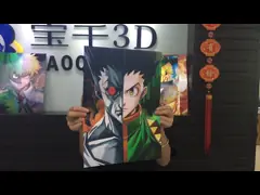 3D Lenticular Anime Wall Posters Hunter X Hunter Triple Transition Pictures Flip