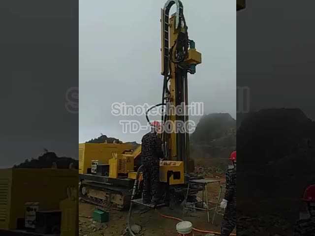 буровая установка циркуляции 200m обратная для минерального и проектируя исследования видео