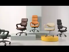 Модульный Ergo кожаный стул управленческого офиса с валиком пены памяти video