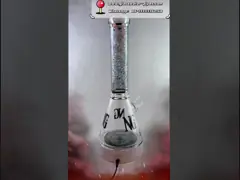 Снаряжение лиманды масла трубы покрашенного вручную recycler трубы водопровода курения толстого стеклянное 10 дюймов - высокорослый кальян video