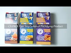 Здоровая коробка шоколадного батончика закуски с цветом щитка CMYK video