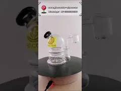 трубы курения руки боросиликатного стекла кварца снаряжения глобуса 14mm Nano video