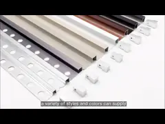 отделка края 2mm алюминиевая кафельная, анодировала металла золота квадрата отделку керамического кафельную video