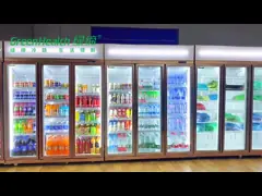 Высота холодильника двери шкафов рефрижерации вентилятора охлаждая 2 регулируемая для супермаркета video