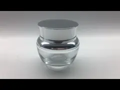 30g 50g Glass Cream Jar Straight Round Shape Cosmetic Empty Container OEM