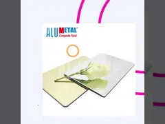 1220 X 2440mm Golden B1 Aluminium Composite Mirror Sheet 0.5 Mm Thick HDPE Core