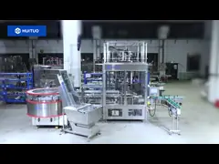 Машина автоматического пластикового распределителя насоса брызг сервопривода контейнера бутылки покрывая video