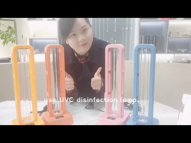 UVC светлая черная лампа цвета 254nm 40W портативная UVC гермицидная для дома видео