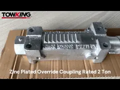 Zinc Plated Override Adjustable Trailer Coupler Rated 2000KG 50mm Ball