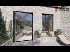 Двери оси доказательства погоды алюминиевые с шарниром оси двери шарнира оси двери замков и ручек нержавеющей стали стеклянным video