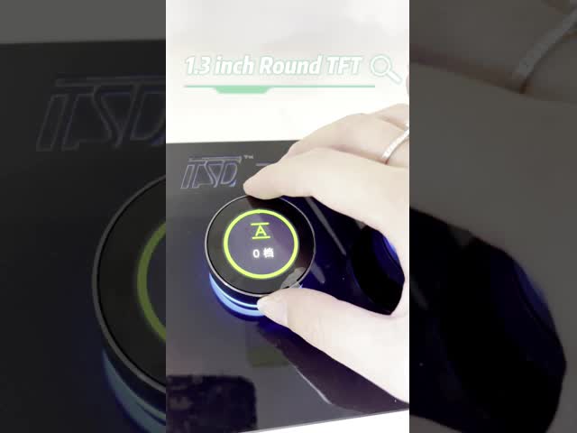 Роторная ручка дисплей 300cd/m2 UART LCD 1,3 дюймов с кнопкой Colore